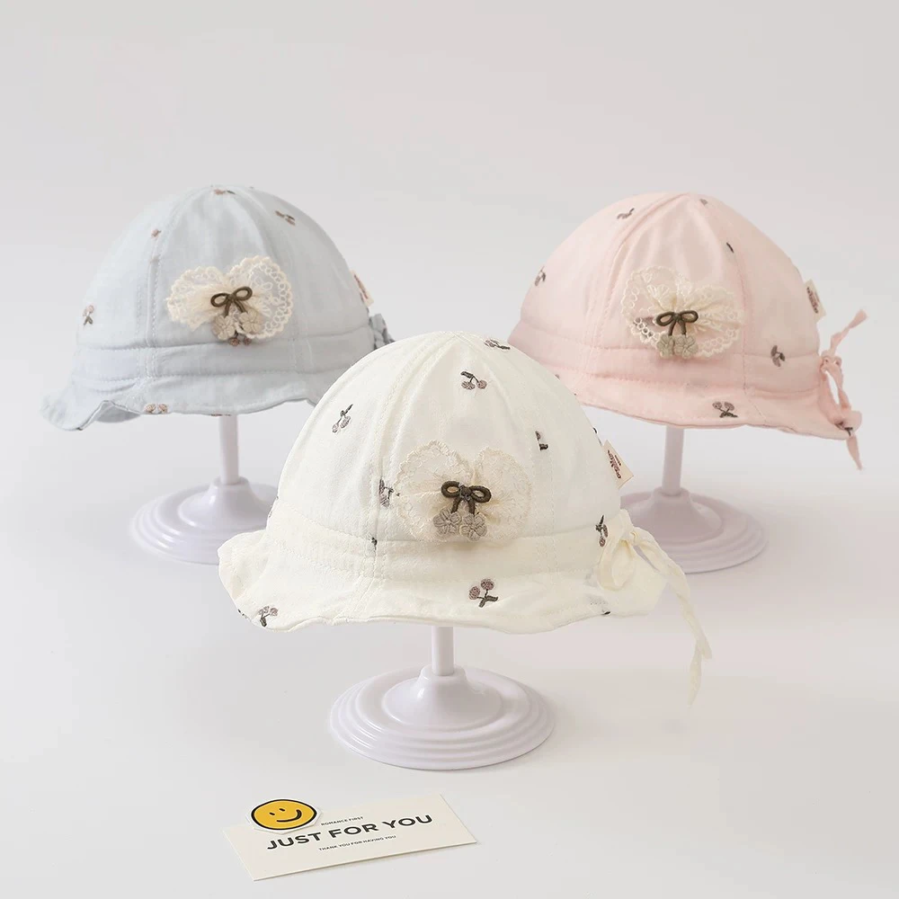 婴儿帽子春秋季薄款宝宝可爱遮阳帽防晒帽婴幼儿新生儿渔夫帽夏季
