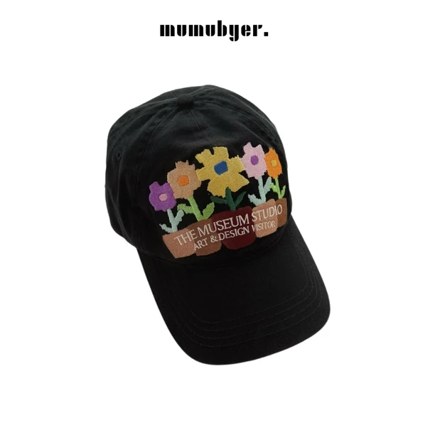 MUMUBYER •“大幂幂同款”韩国ins 风花朵刺绣多巴胺棒球帽