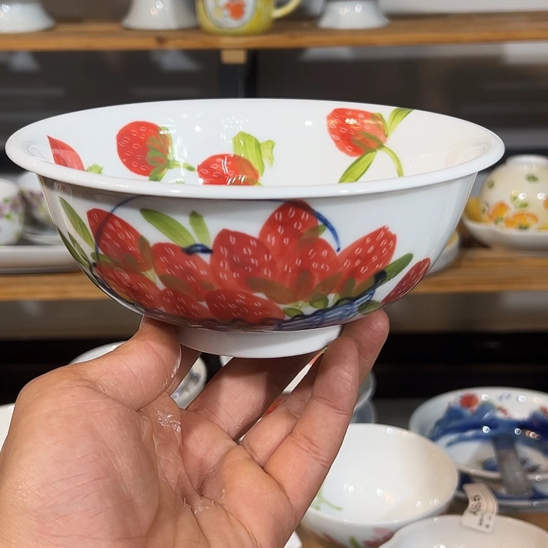 陶瓷景德镇高温釉下陶瓷6.5寸手工碗