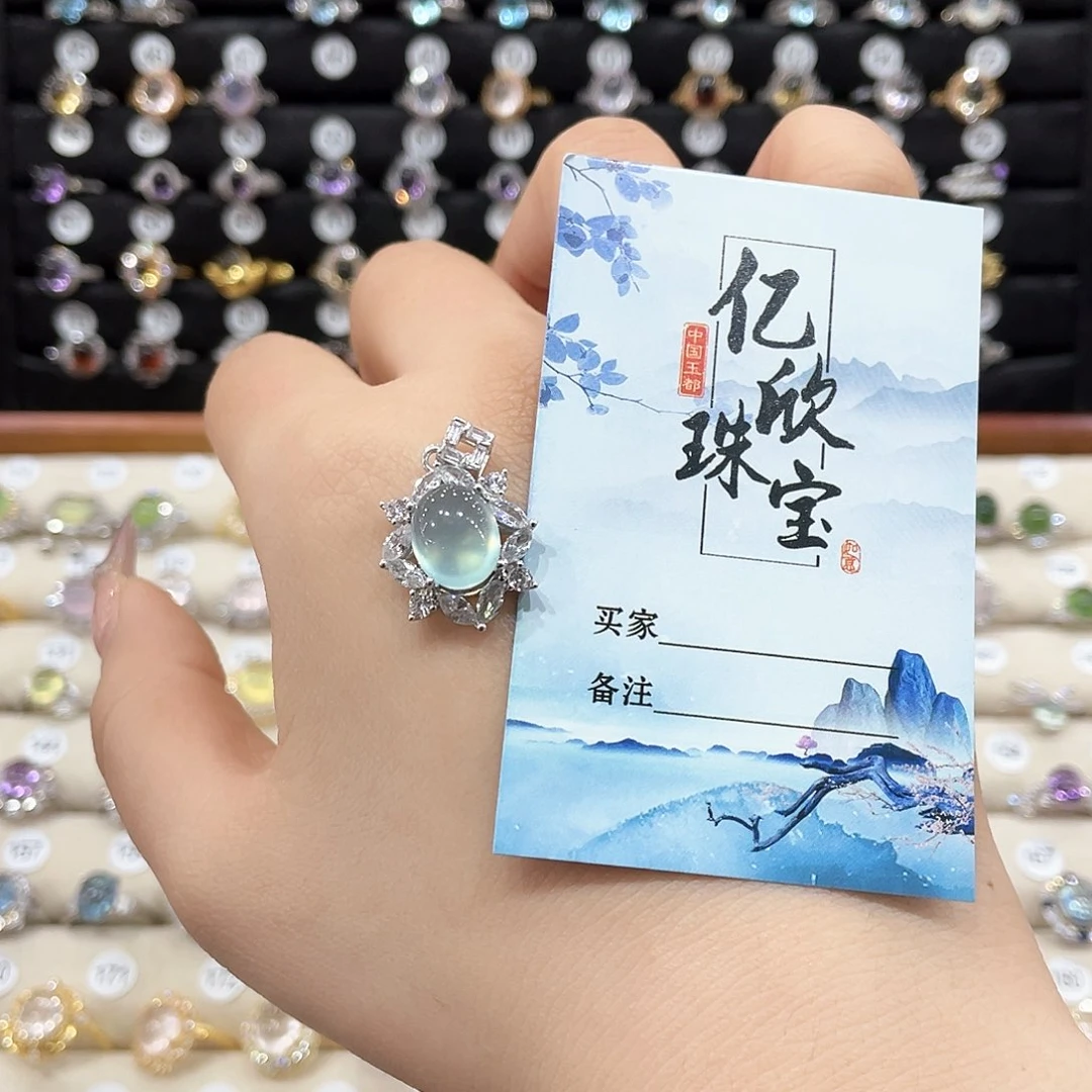 蛇纹石玉颈饰银S925镶嵌*️4