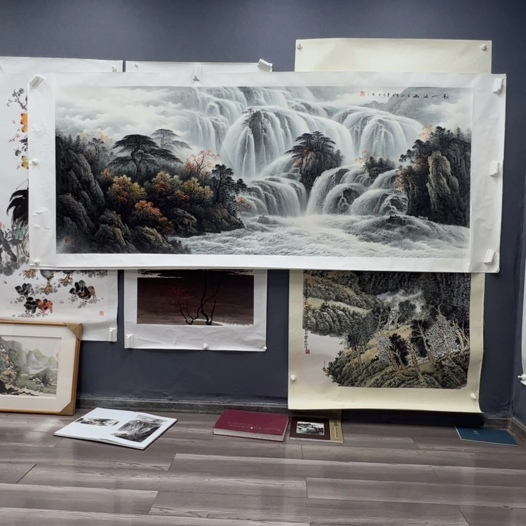 国画李文军240×98山水