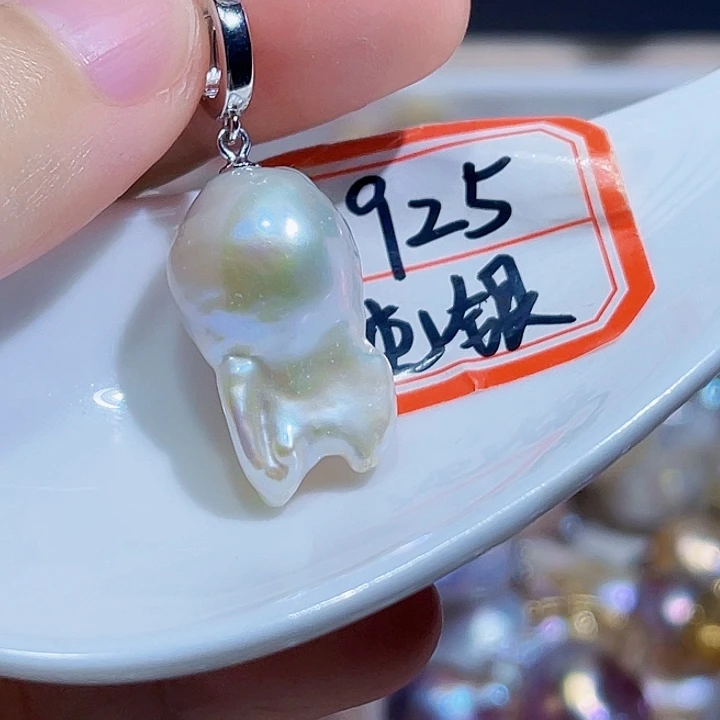 淡水珍珠银S925镶嵌颈饰