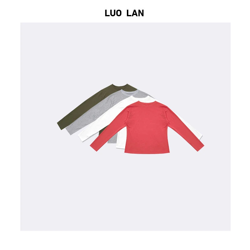 【辛淇】极简棉质百搭糖果彩色打底打底长袖T恤 YLMJ241006