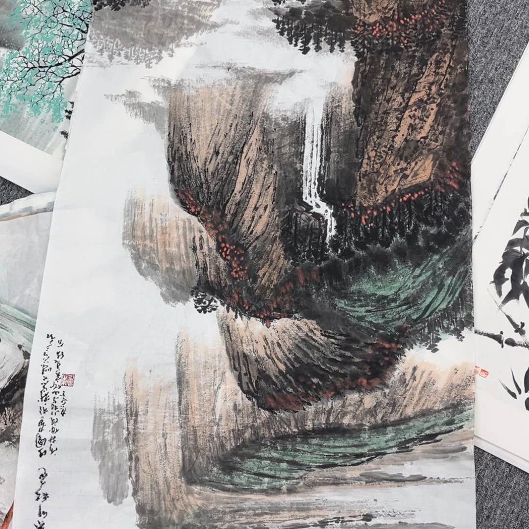 国画红***沙绘画艺术作品展140.70