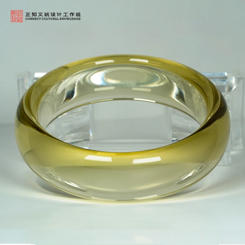 (竞拍链接)SJ025黄水晶手镯61+