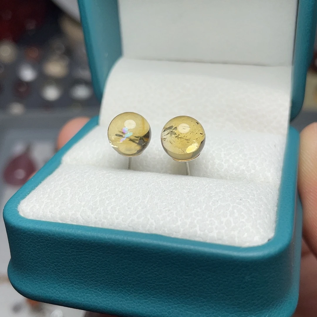 银S925镶嵌水晶耳钉