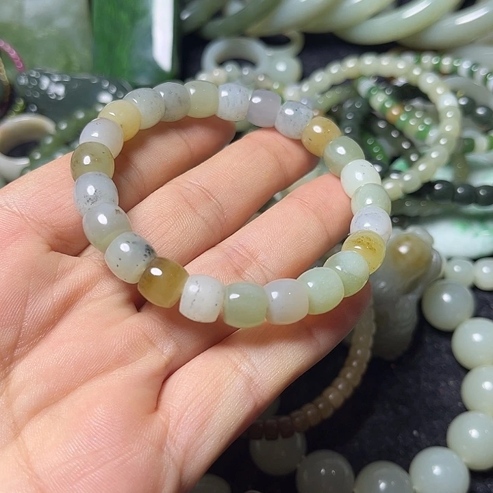 和田玉未镶嵌手串9