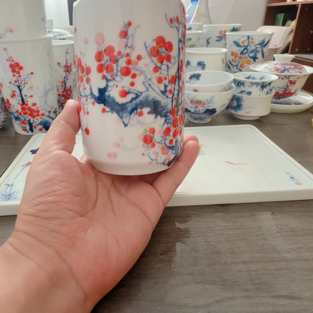 太***阳景德镇釉下青花五彩