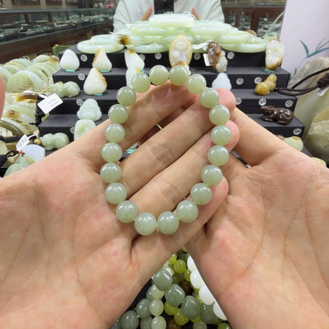 和田玉未镶嵌手串新疆和田玉手串卡10