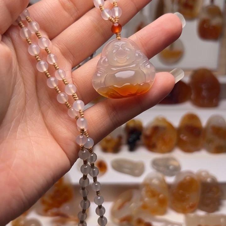 玛瑙/玉髓合金吊坠