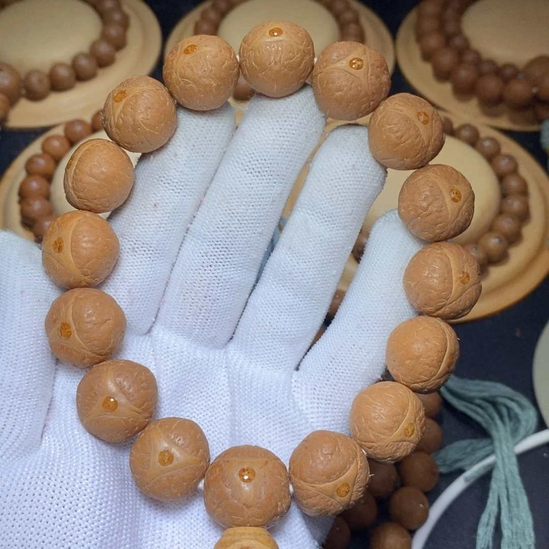 手串凤眼菩提18mm龙眼红皮同树 手串15颗