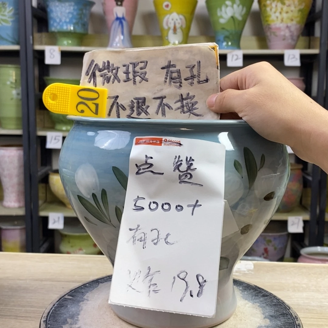 景德镇手工手绘陶瓷花盆