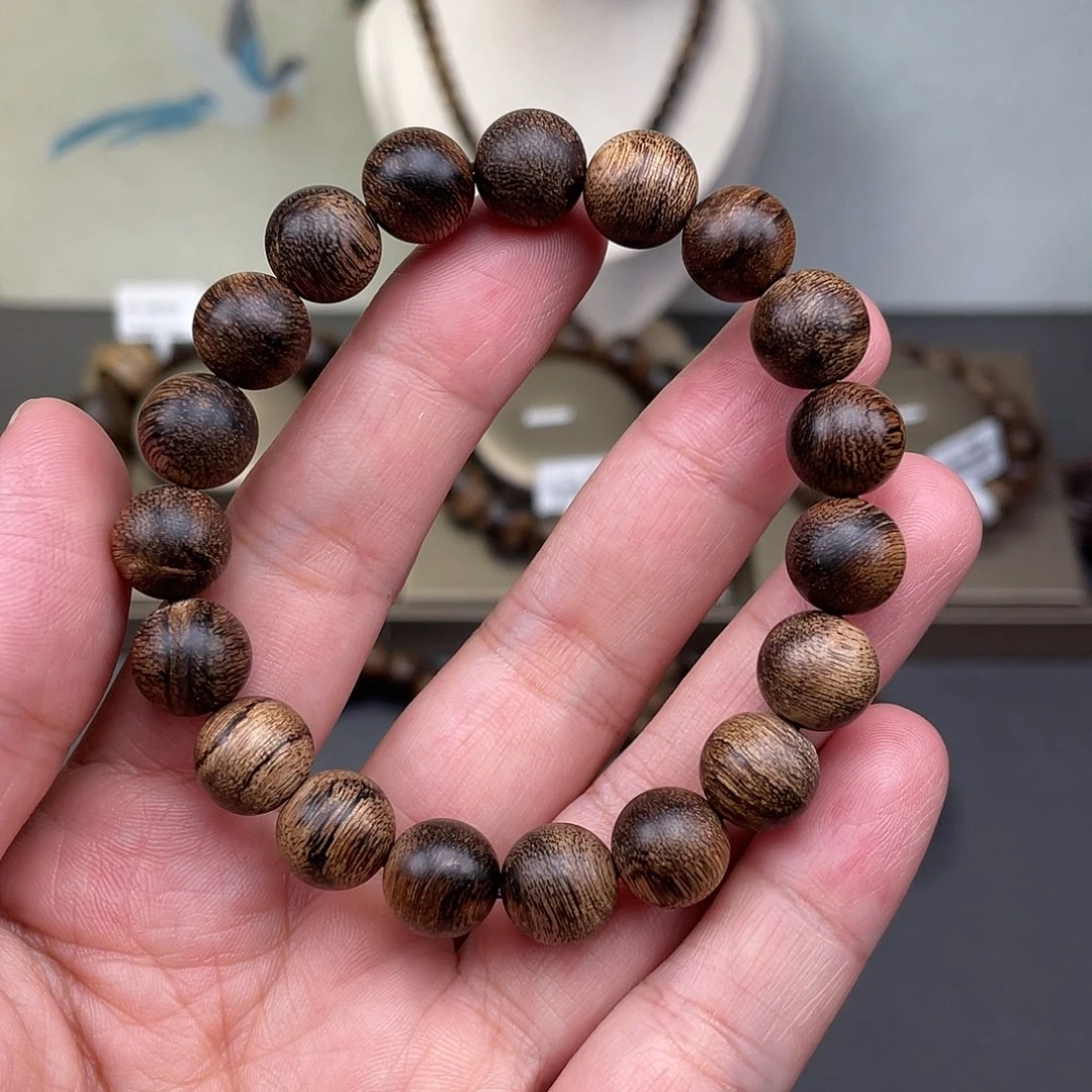 沉香手串越南芽庄白棋虎皮瘿子瘤疤s