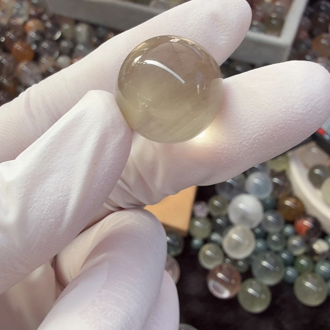 ****️未镶嵌珠宝半成品水晶兔毛16.6mm定制不退换