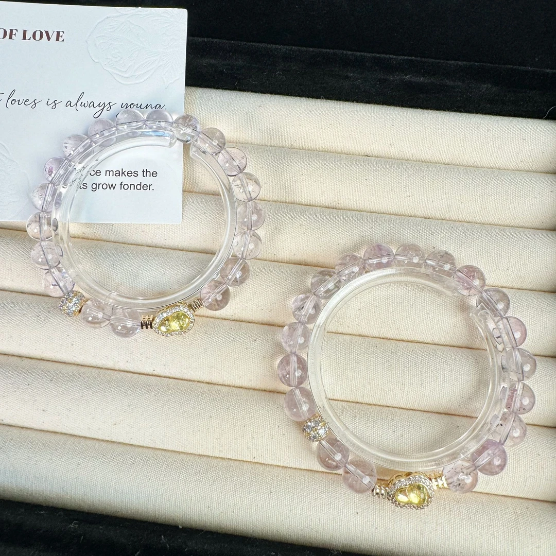 【玻利维亚紫水Z14】天然水晶手串原创设计颜色微差多样性发其一