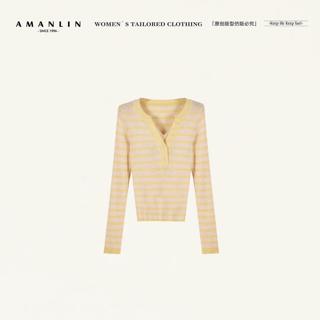 AMANLIN/阿谩琳琥珀流光上衣Y599595