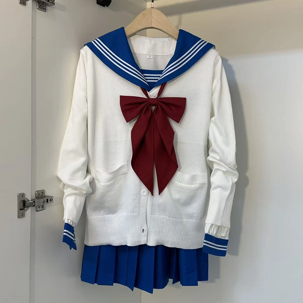 熊补补原创正版宝蓝三本水手服基础款校供jk制服白开衫jk套装