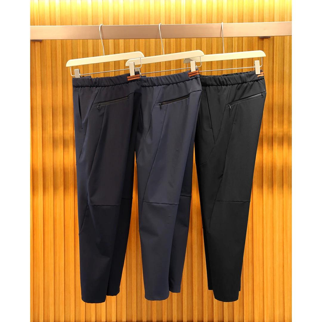 意式高奢老钱风！早春男女款3D立体剪裁商务休闲加厚防风软壳长裤