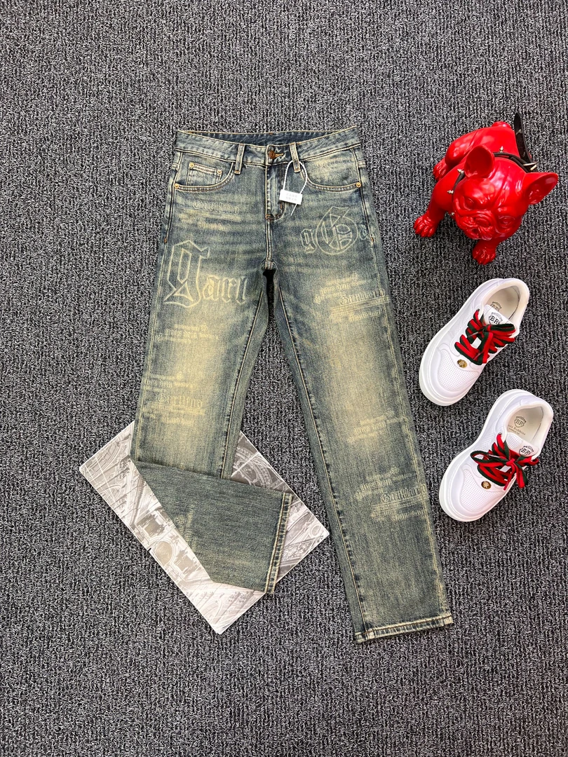 【JDKJ】2025春季新款潮品轻奢高端气质休闲男士直筒牛仔裤K002