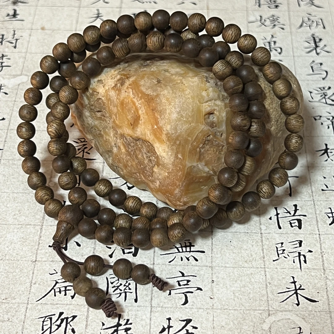 Z-234【柬埔寨粗纹软丝 】沉香多圈6mm、16.3g