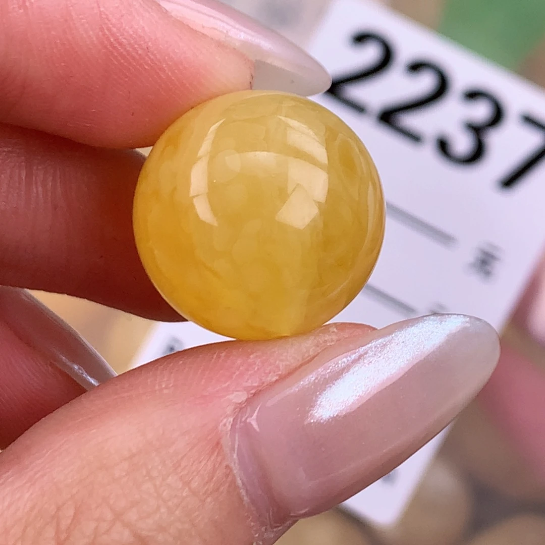 蜜蜡未镶嵌珠宝奇石18.2一颗粉