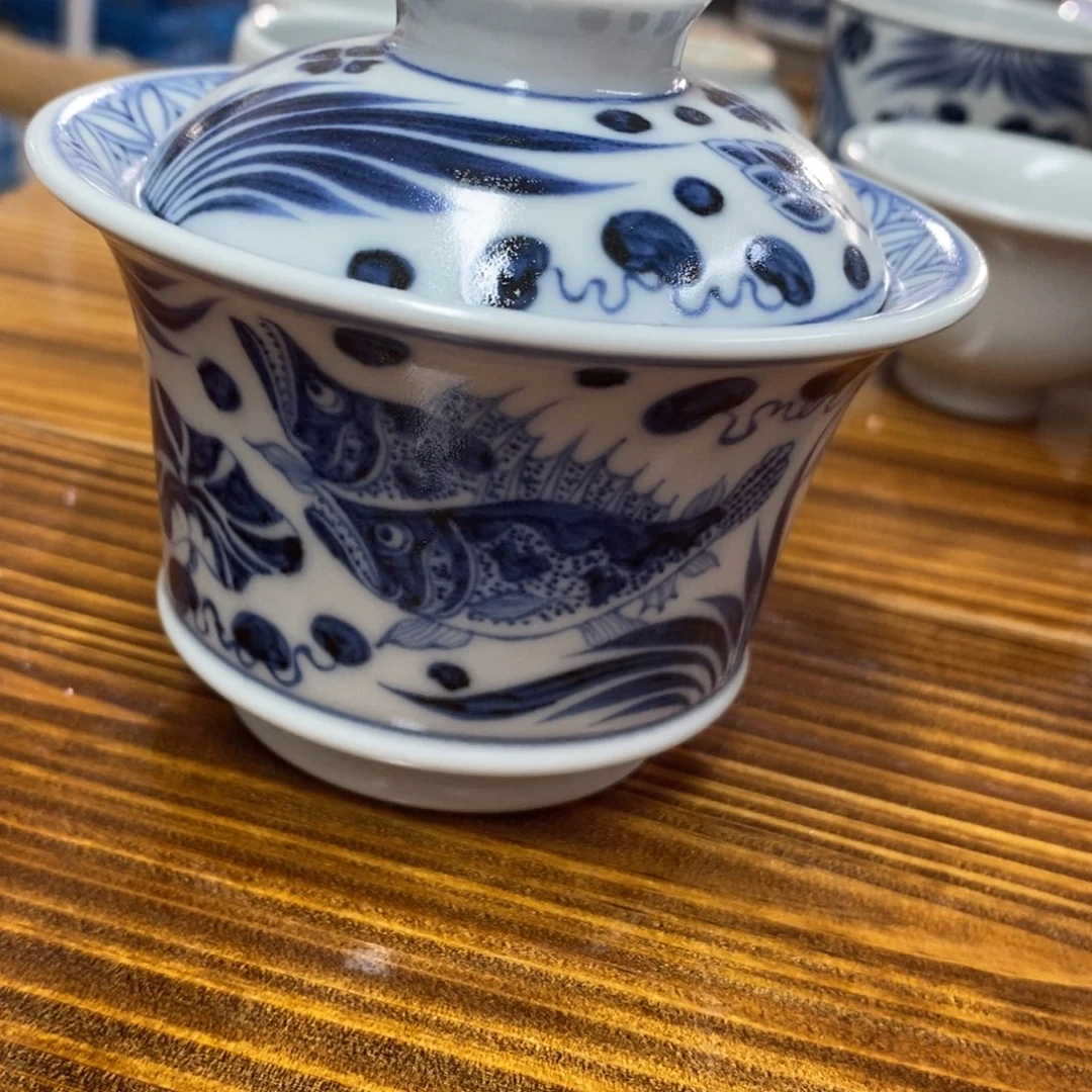 东*西景德镇手工手绘陶瓷粉丝特价