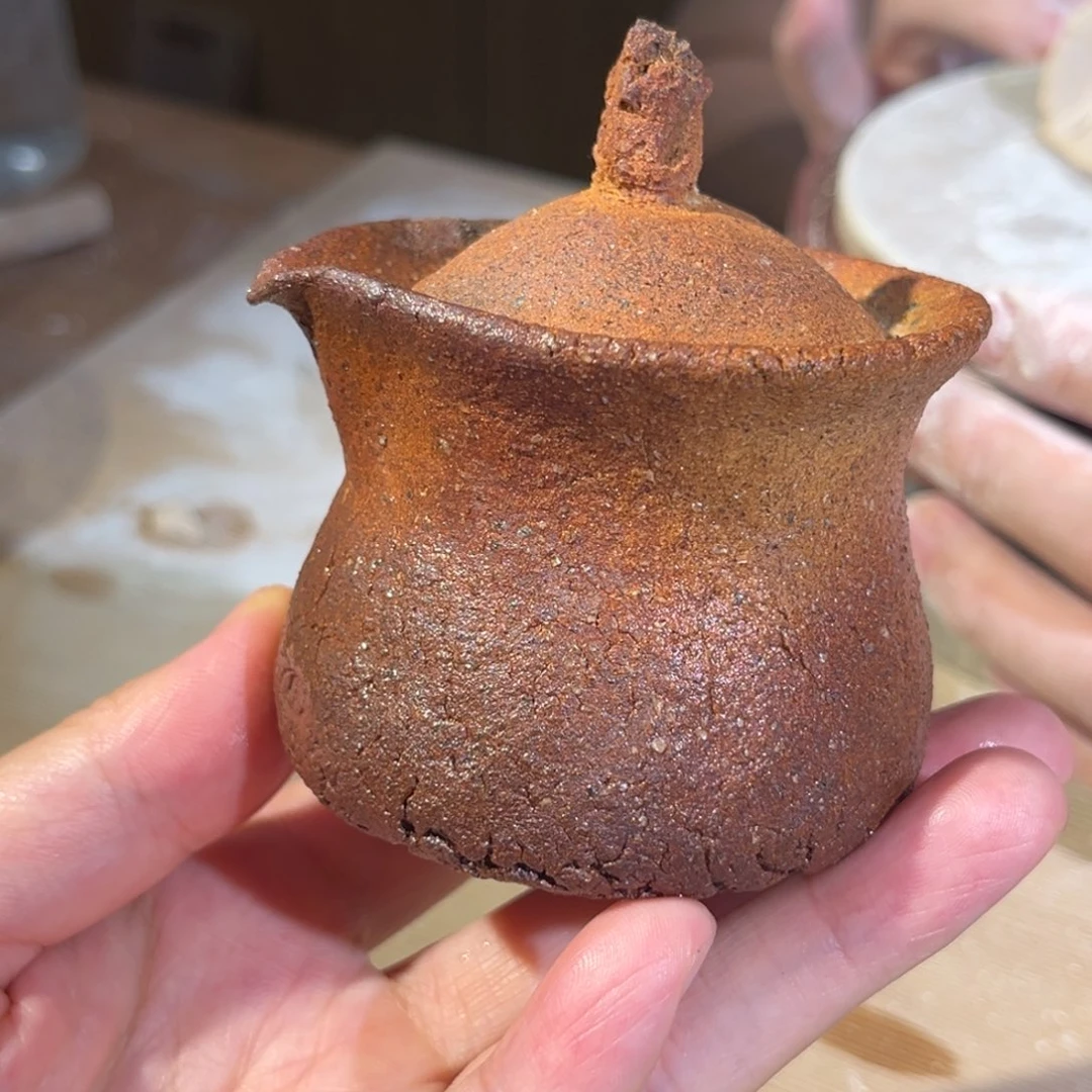 茶盏手捏柴烧绞出50ml哈哈哈哈哈