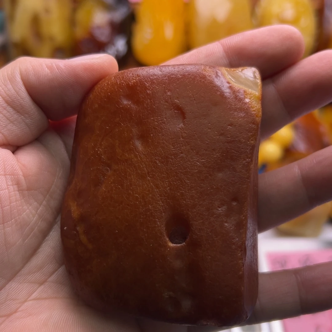 泷***鱼定制琥珀未镶嵌琥珀蜜蜡