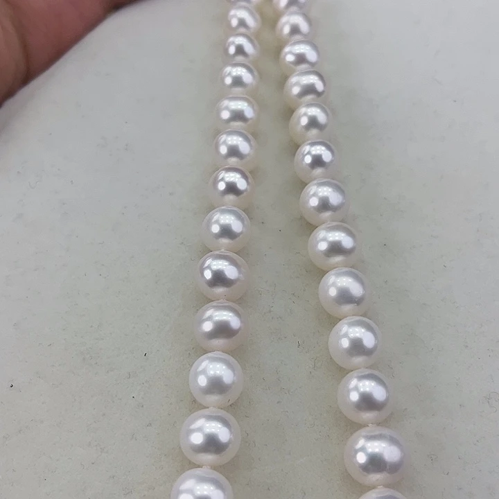 淡水珍珠颈饰银S925镶嵌卡10-11极光冷白高品
