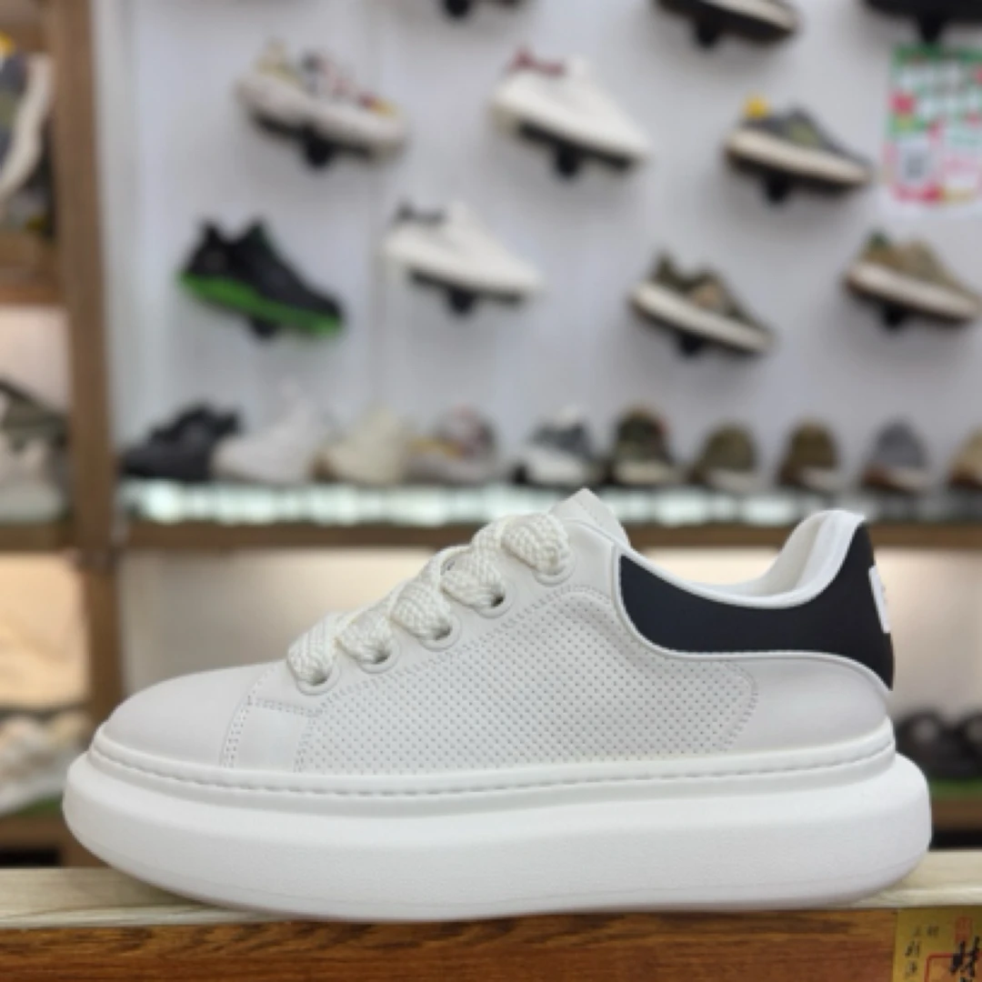 头层牛皮真皮透气男鞋运动休闲鞋韩版夏季透气百搭时尚休闲鞋