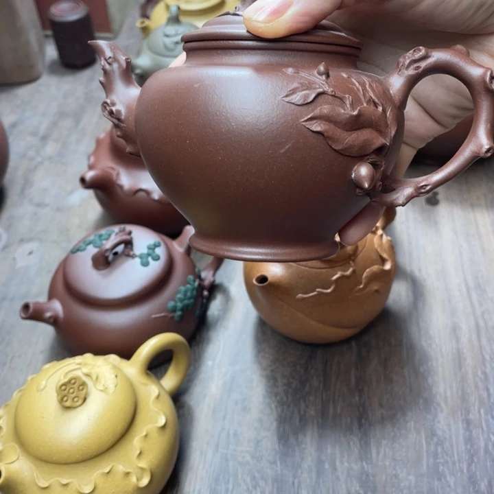 喜***梢紫砂茶宠紫泥淘宝春