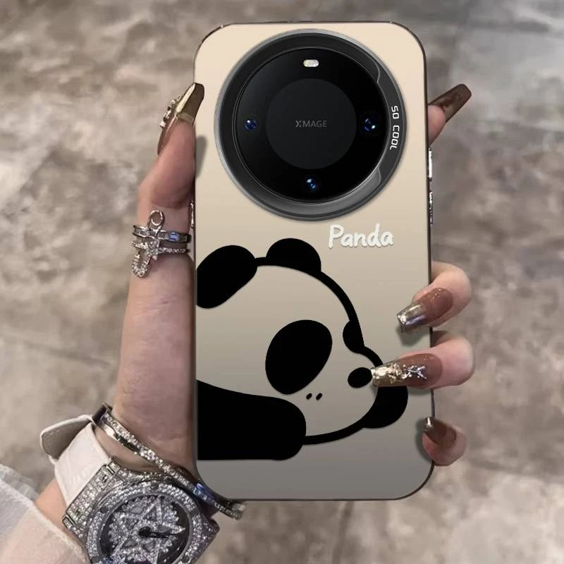 趴睡熊猫适用华为mate70Pro手机壳mate60小众P70/60/50防摔保护套