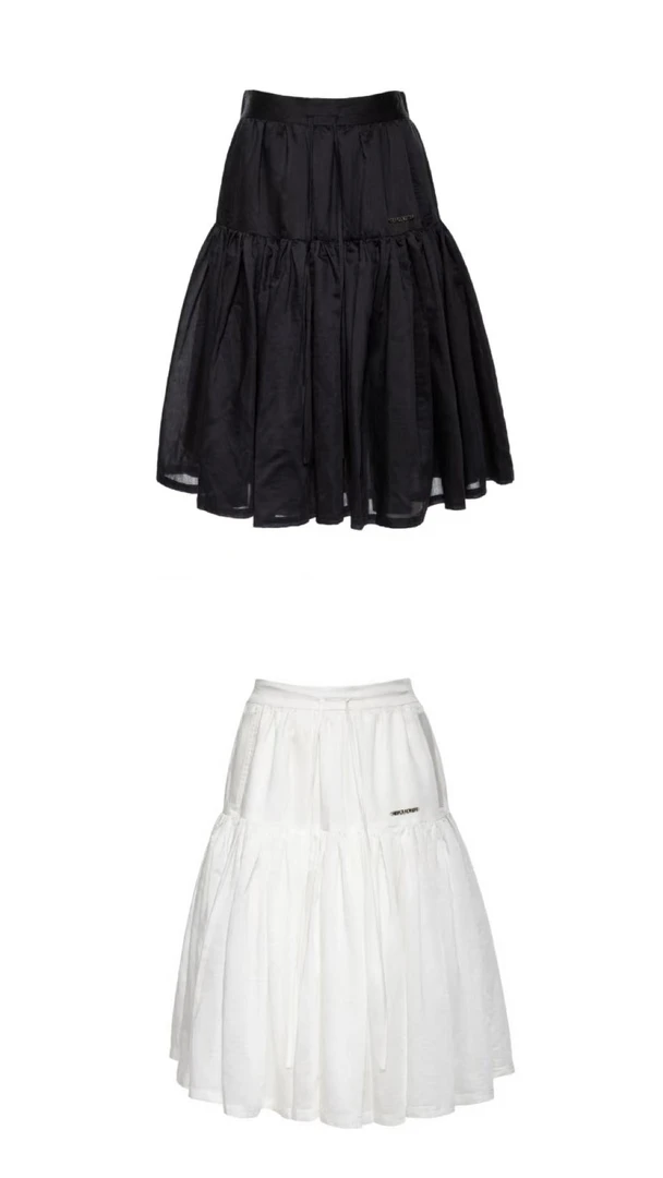 【REFOUND TEN】25早春RTS5-BQ008设计师双层碎褶A摆蓬蓬半 身裙