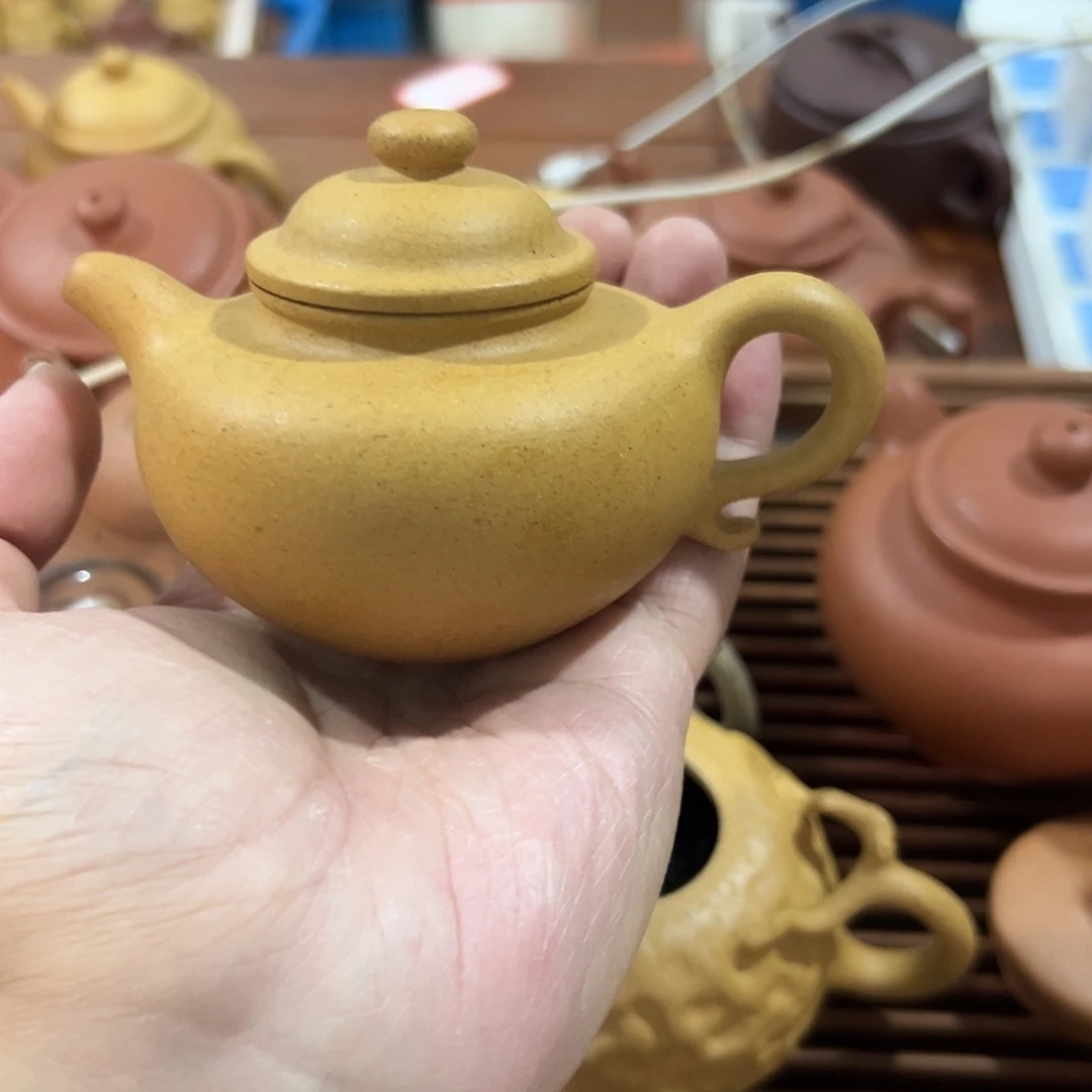 南***战茶壶紫砂黄金段链子