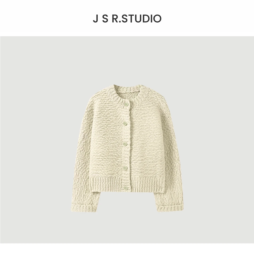 重磅高克重绵羊毛绞花加厚宽松针织毛衣SR5236