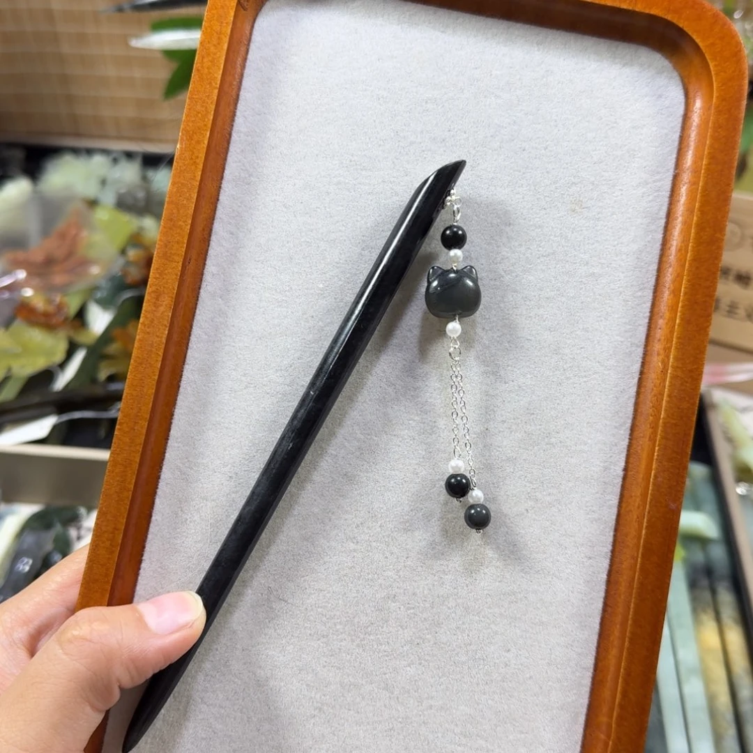 蛇纹石玉未镶嵌发饰