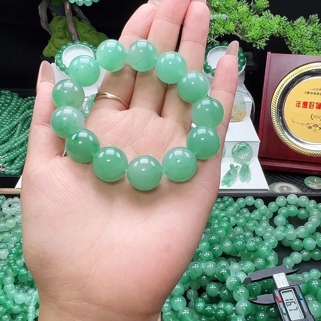 石英质玉（非洲翠）未镶嵌手链