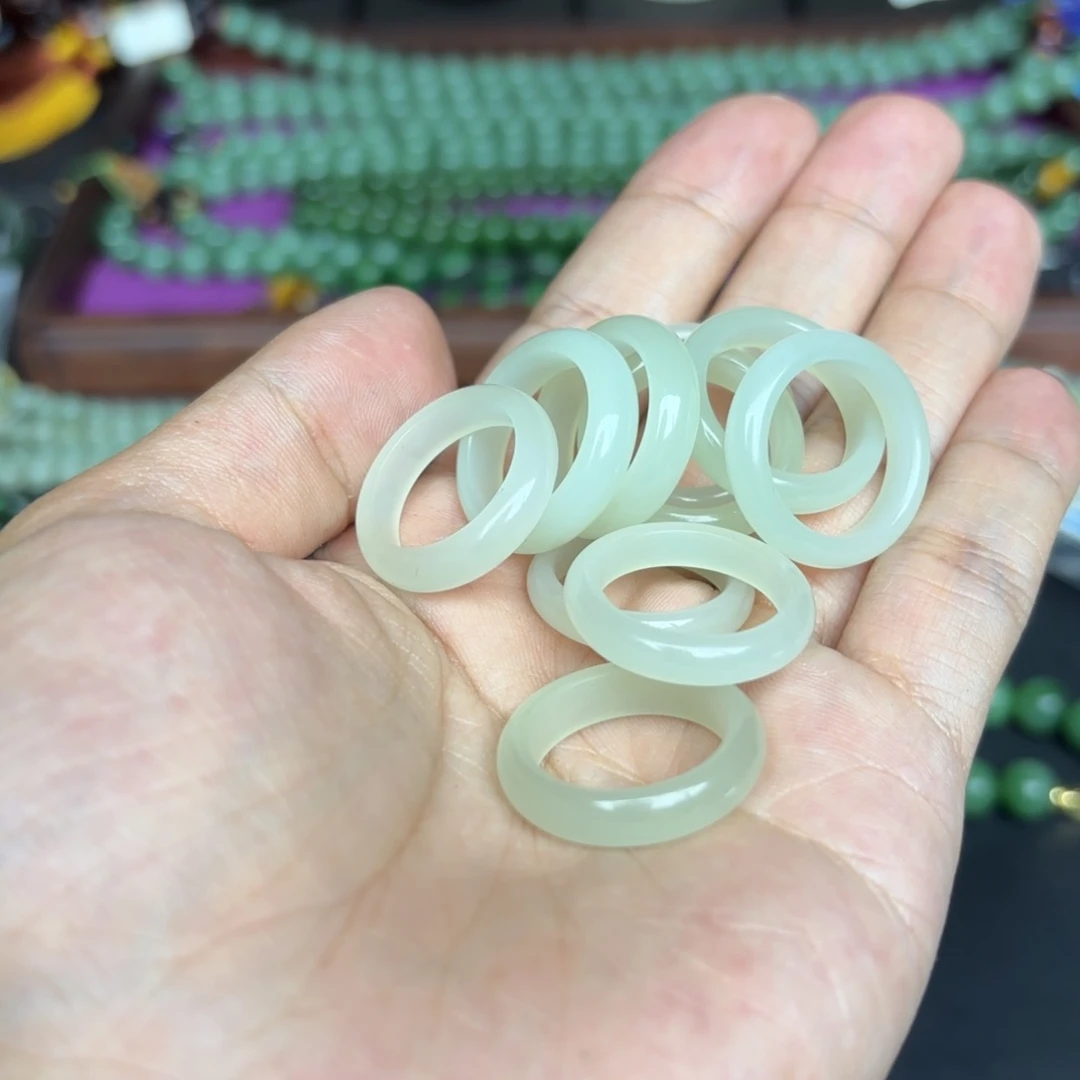 和田玉戒指未镶嵌戒指18拍一发一多样性