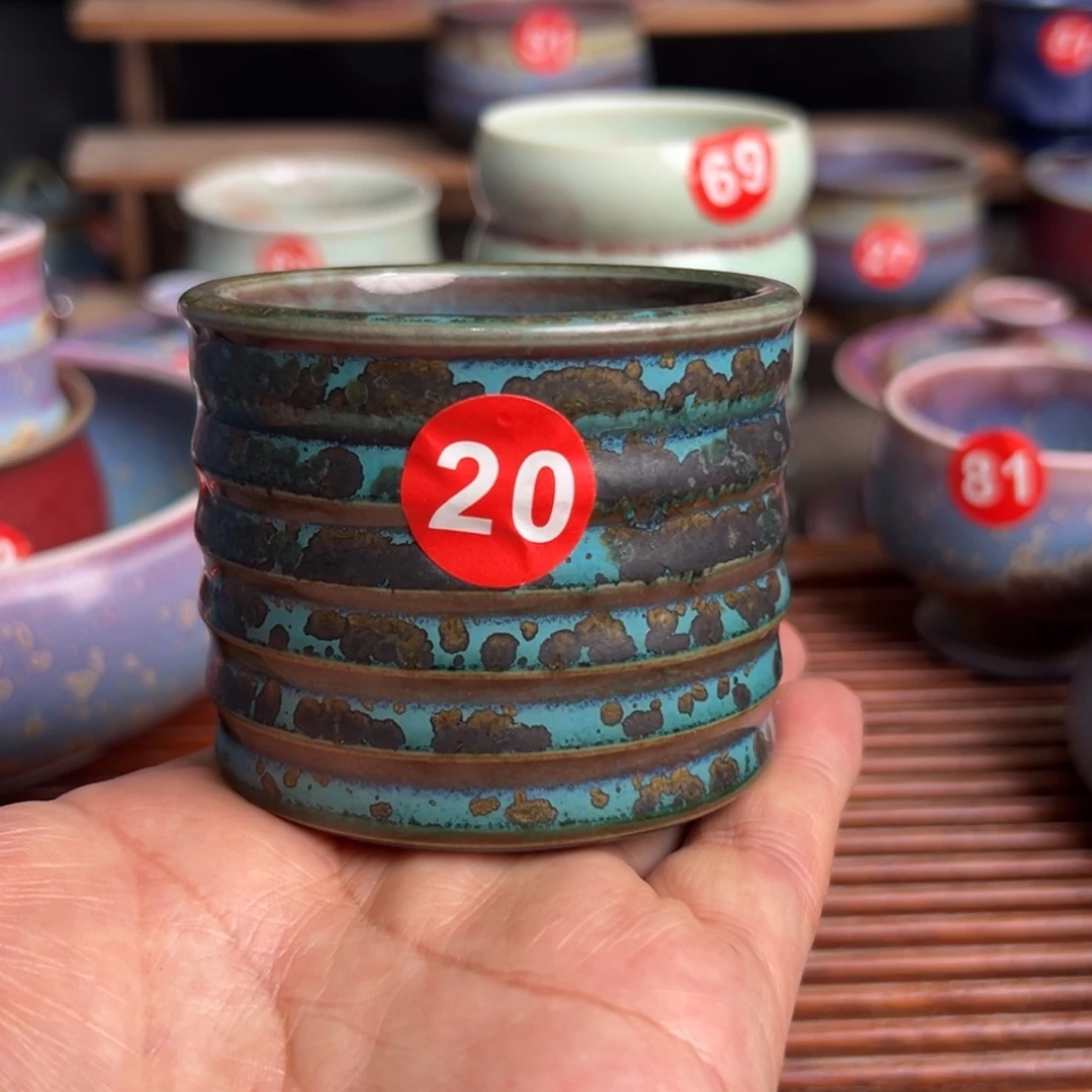 手工制作钧窑茶器