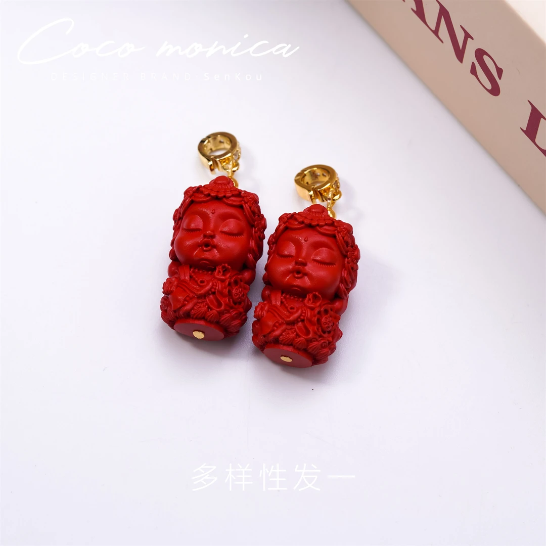 含辰砂工艺品【小霞珠宝】扎基辰砂吊坠百搭时尚吊坠 AE597