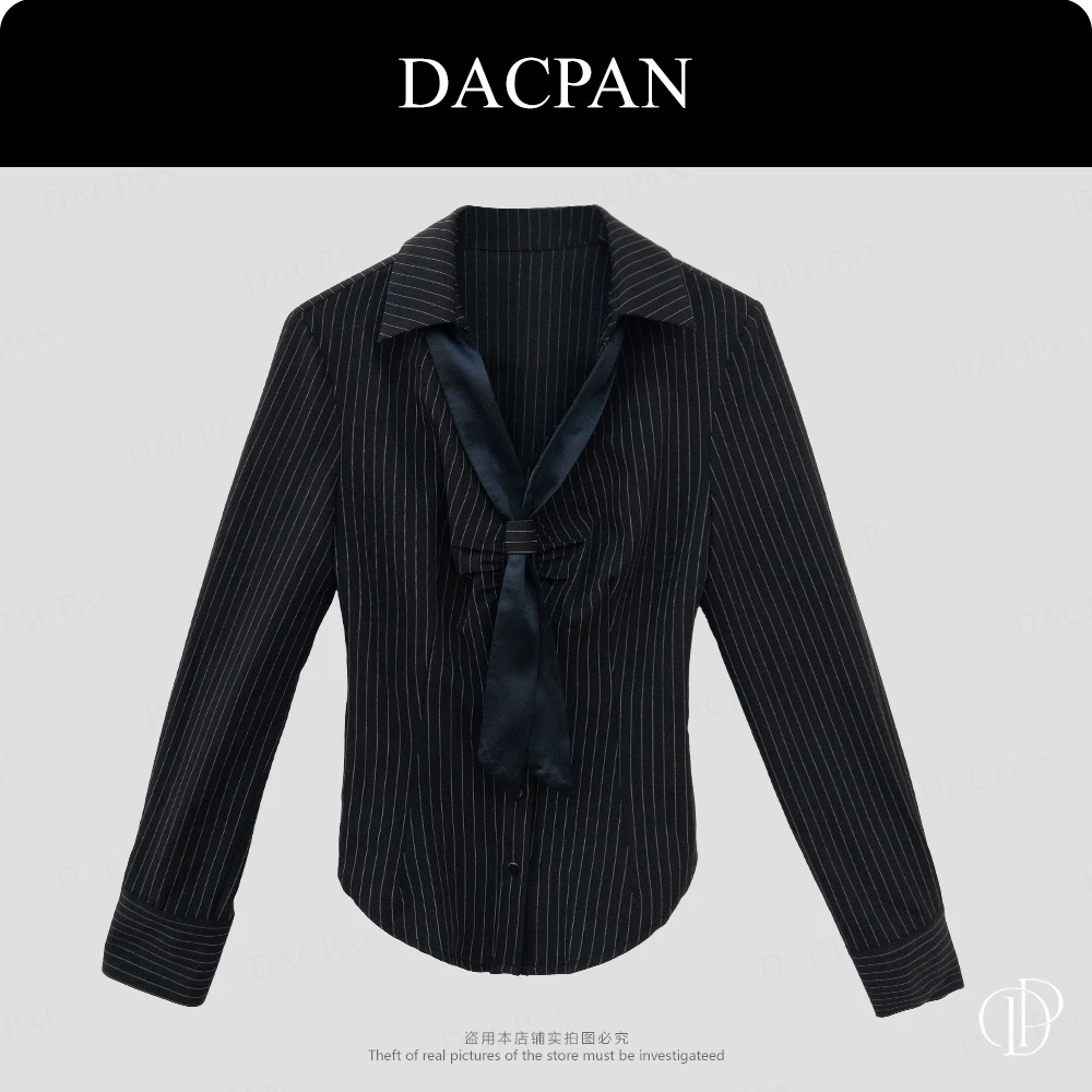 DACPAN-“律政俏佳人”收腰条纹气质衬衫 2025/盼·YP356