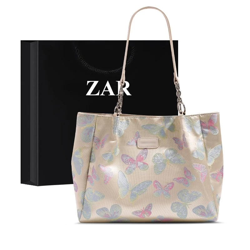 ZAR&RUILR/查瑞娜新中式小众国风刺绣包包女大容量通勤单肩托特包