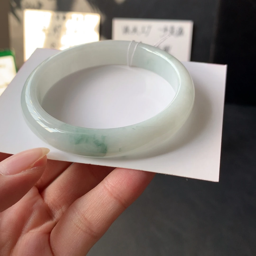 翡翠未镶嵌手镯33号55.3-11.4-7.2