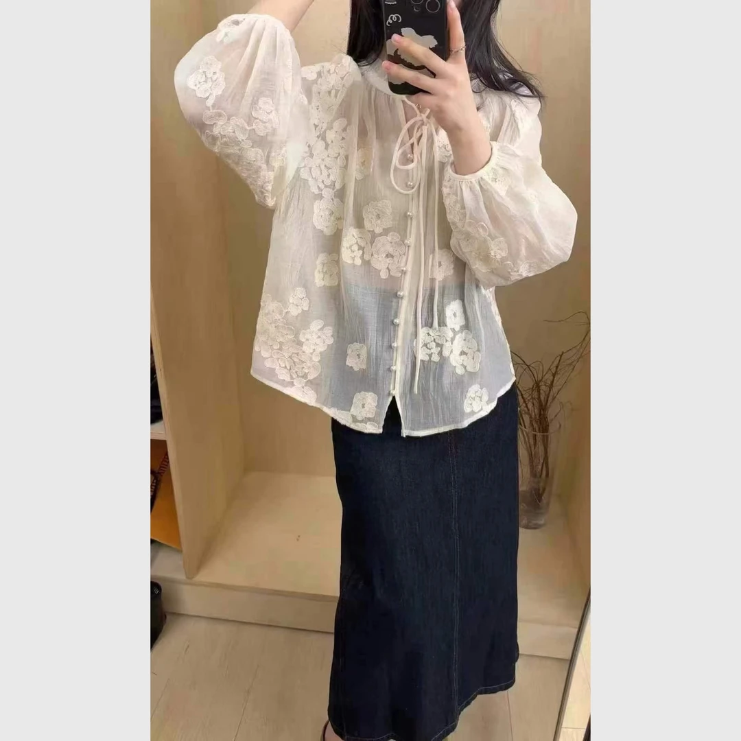 新中式国风女装知性风上衣2025早秋新款老钱风松弛感洋气衣服衬衫