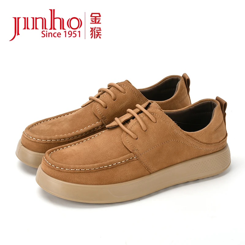 【新品特惠】Jinho/金猴休闲鞋纯色商务百搭皮鞋低跟工装U2825045EG