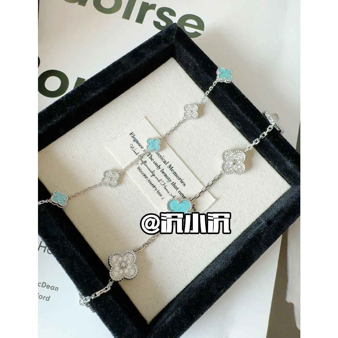 铜合金贝壳手链 【蔷薇蓝花】高版本精工夏天薄荷气质百搭手链F29