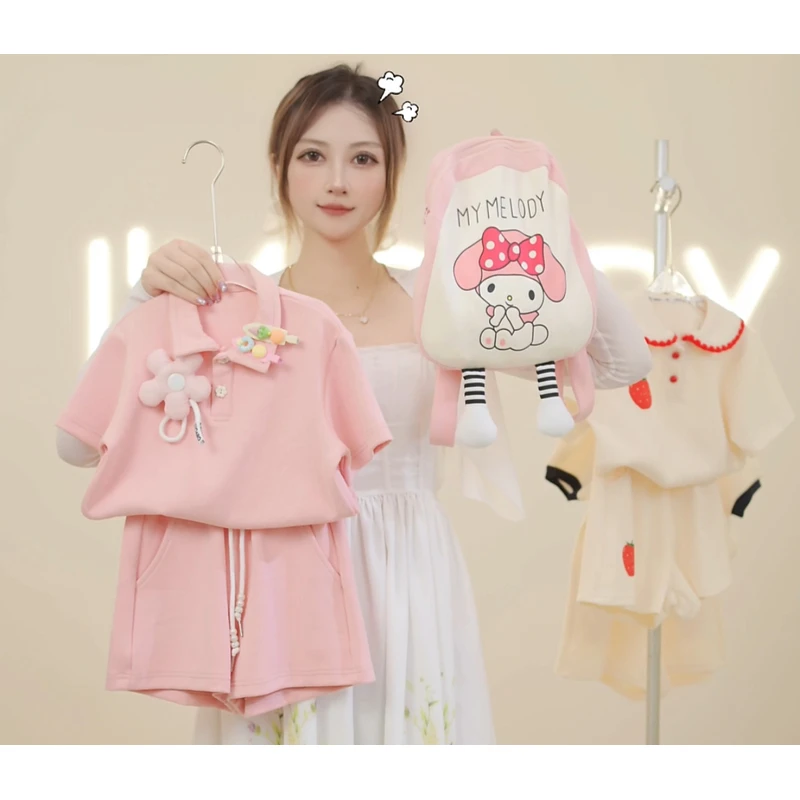 【Xin BABY】高品质A类纯棉女童套装夏款短袖女宝裙子儿童夏季-现货