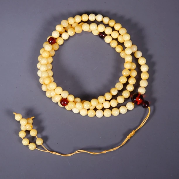 旧藏 蜜蜡珠串 听雨轩 Z 74653