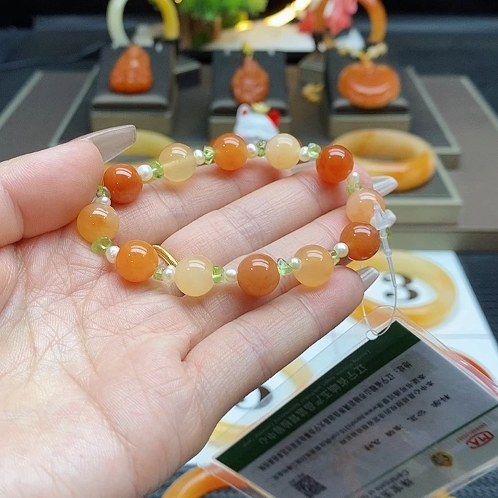 石英质玉（黄龙玉）未镶嵌手串