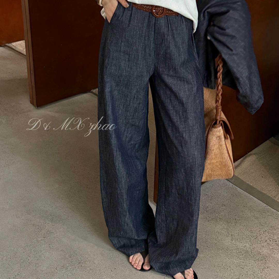 D&MX studio丨黑标系列進口莱赛尔亚麻混纺通勤休闲裤92059高个子